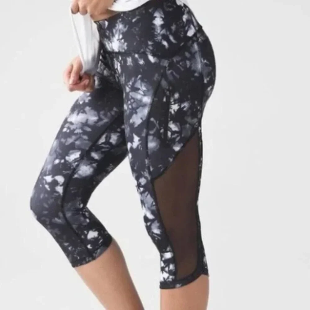 Lululemon Sun Runner Crop Womens 4 Black Pull On Athletic Stretch Luxtreme Pant